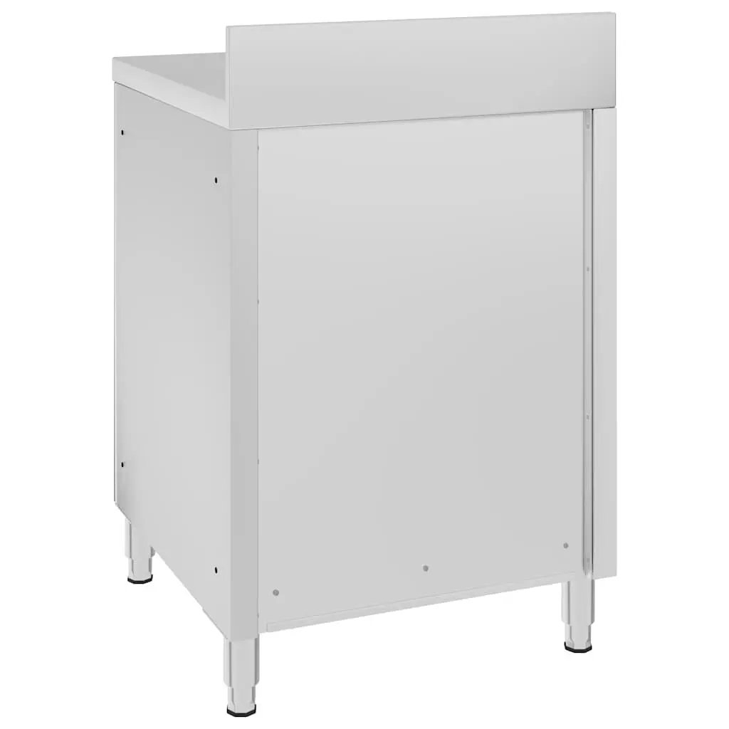 Commercial Work Table Stainless Steel 60x60x96cm with Storage Cabinet