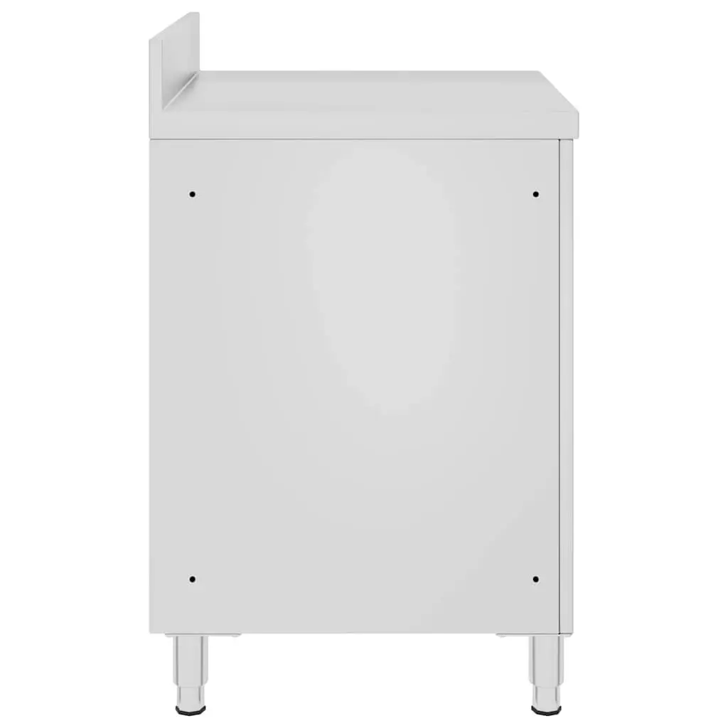 Commercial Work Table Stainless Steel 60x60x96cm with Storage Cabinet