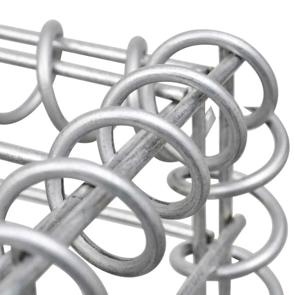 Gabion Basket Galvanised Steel 900x30x150cm Silver Fence Panel with Covers for Outdoor Retaining Wall Use