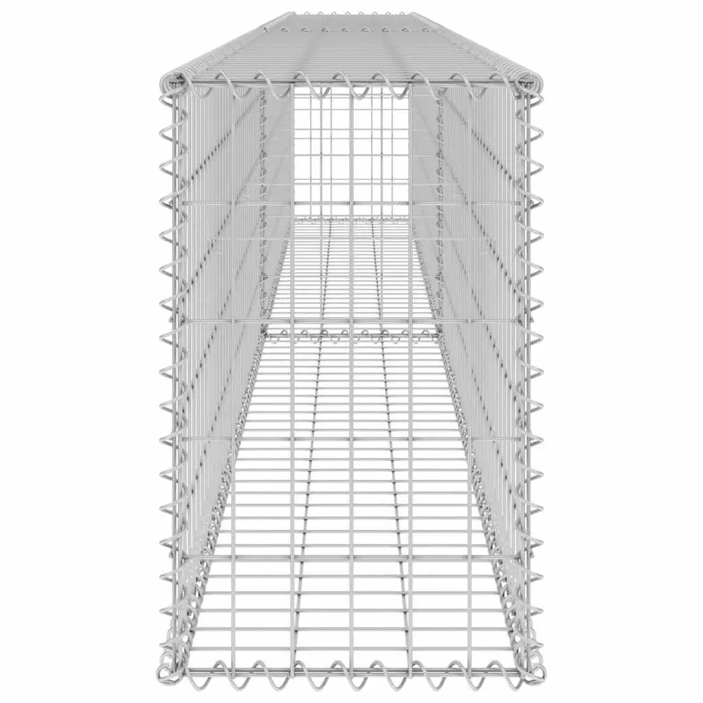 Gabion Wall Fence Panel Galvanised Steel Retaining Barrier 300x30x50 cm Silver