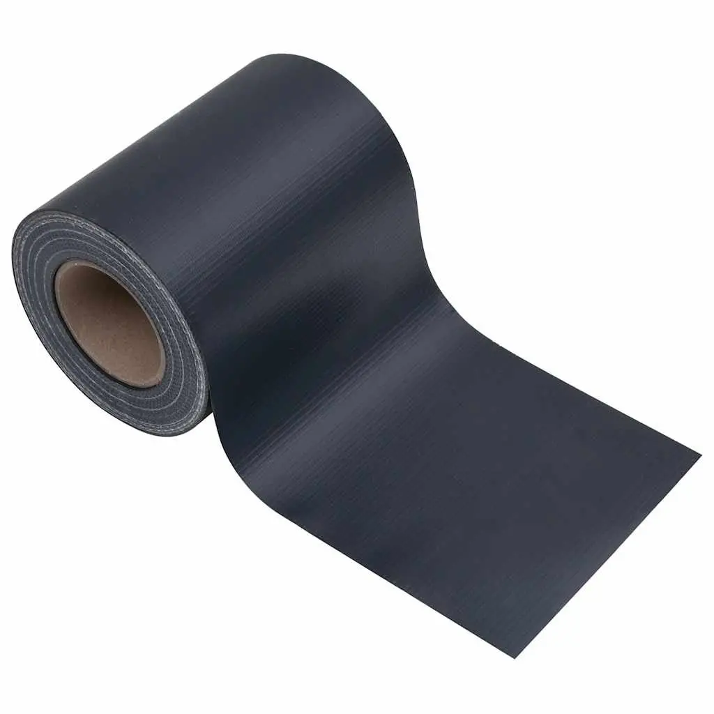 Garden Privacy Screen PVC 35x0.19 m Matte Dark Grey Fence Barrier Windbreak