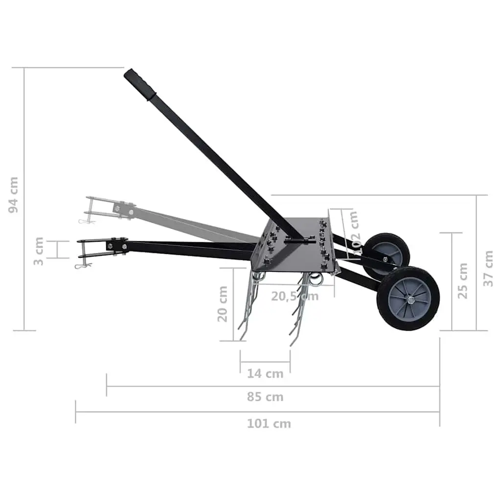 Scarifier for Ride-on Mower 100cm Lawn Aerator Dethatcher Moss Removal Garden