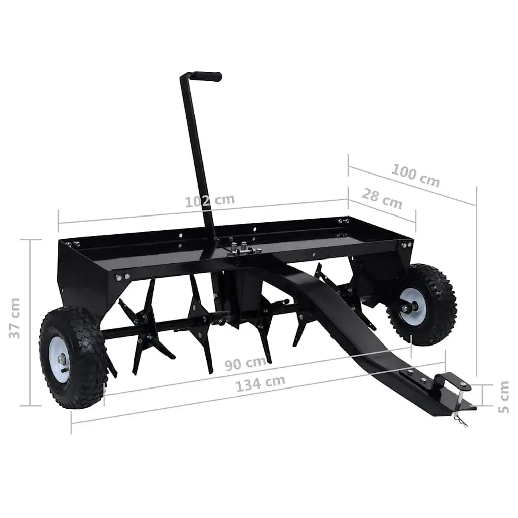 Lawn Aerator for Ride-on Mower 102cm Roller Aeration Soil Loosening Garden Tool