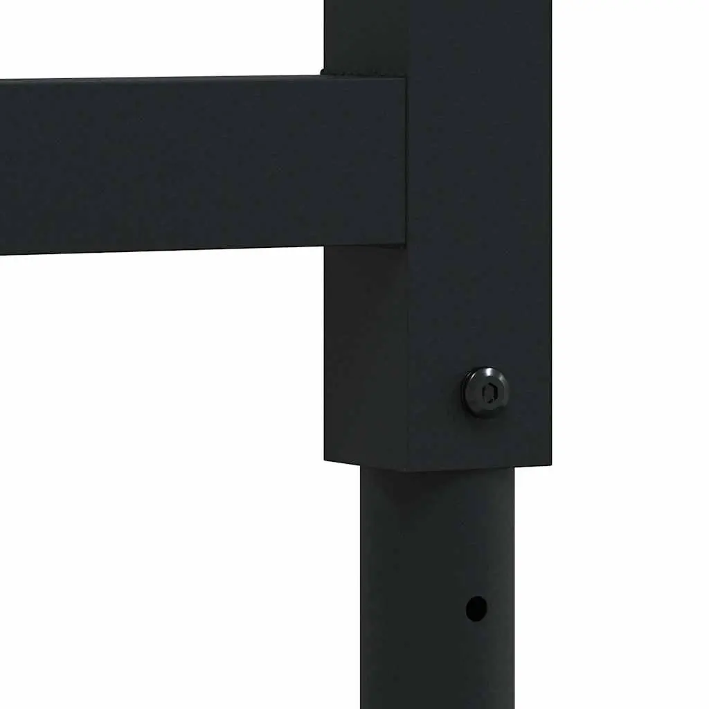 Adjustable Workbench Frames Black Metal 55cm 69 to 95.5cm Height Set of 2 for Workshop Garage