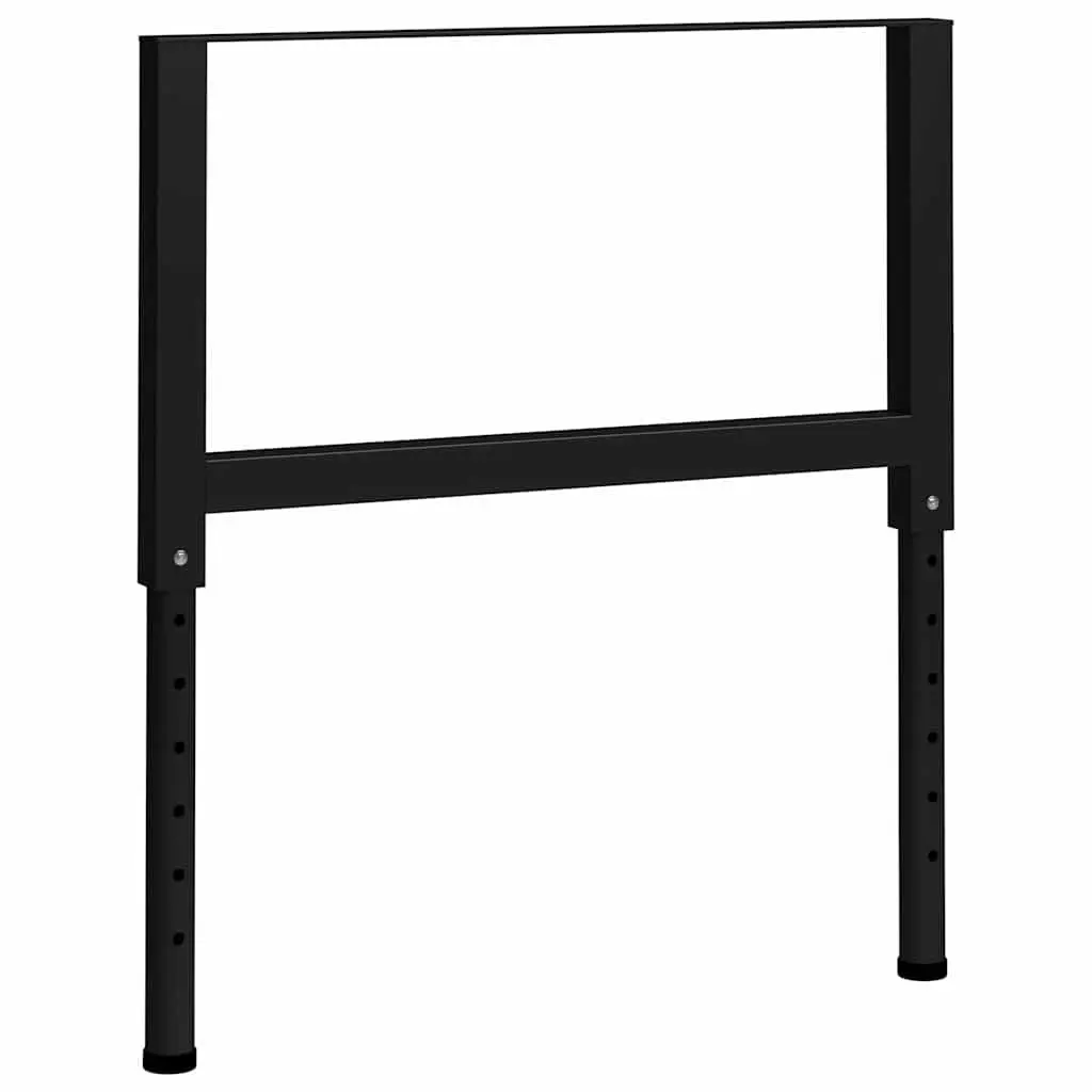 Metal Table Legs Adjustable Height 69 to 95.5cm Black Workbench Frame 2 Pieces
