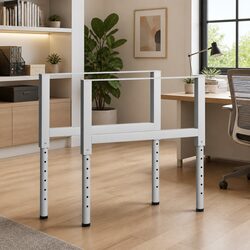 Versatile Grey Adjustable Metal Work Bench Frame