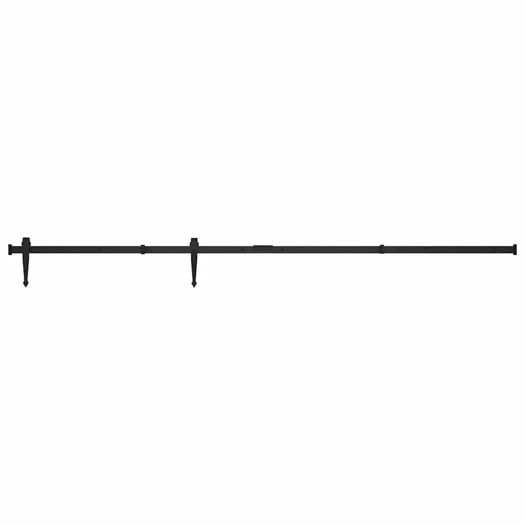 Mini Sliding Cabinet Door Kit Track Rail System 183cm Black Hardware Accessories