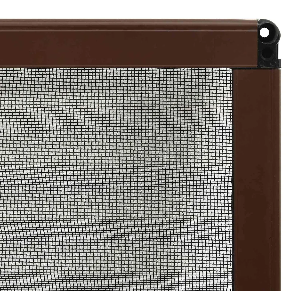 Plisse Insect Screen for Windows Aluminium Frame Brown 80x120cm Mesh