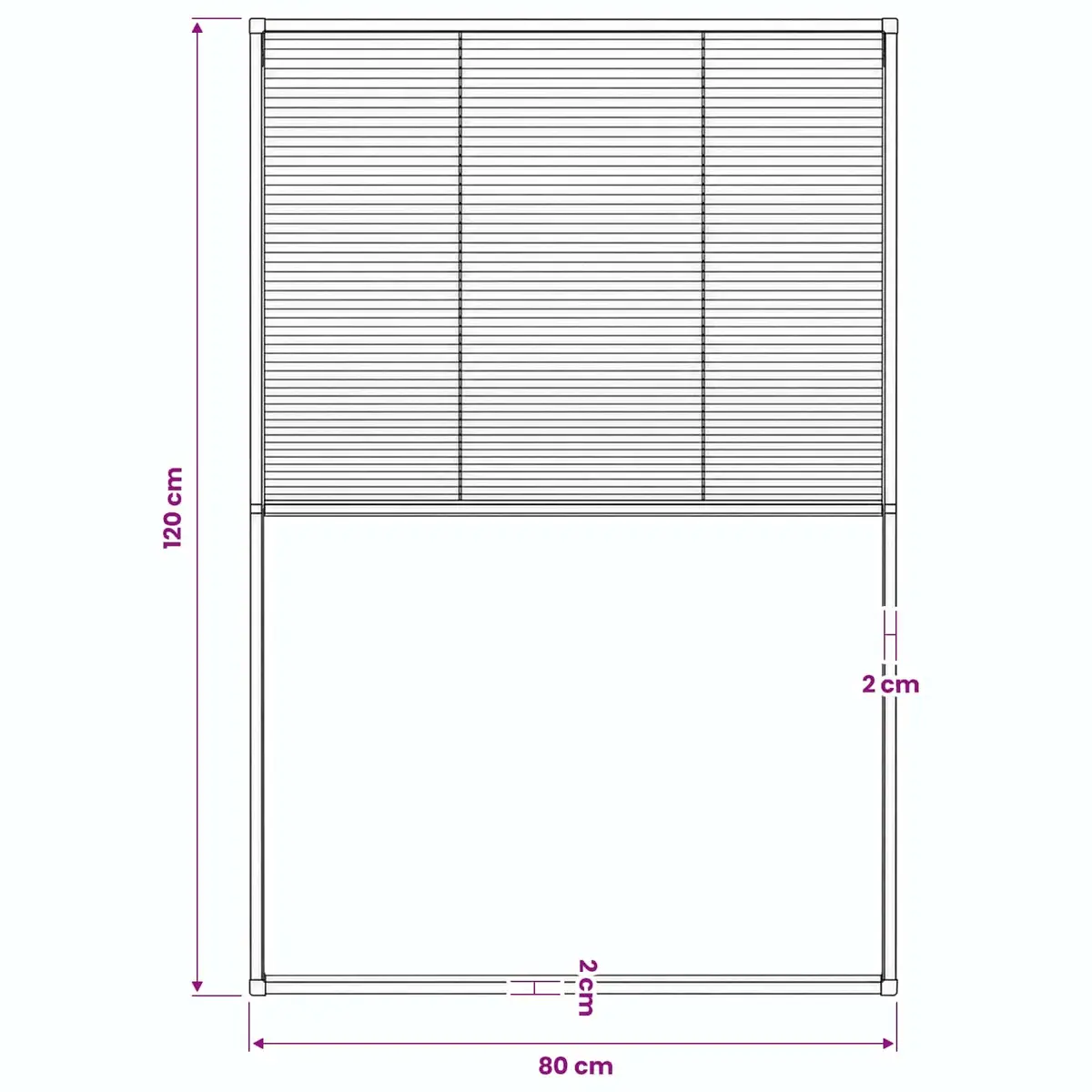 Plisse Insect Screen for Windows Aluminium Frame Brown 80x120cm Mesh