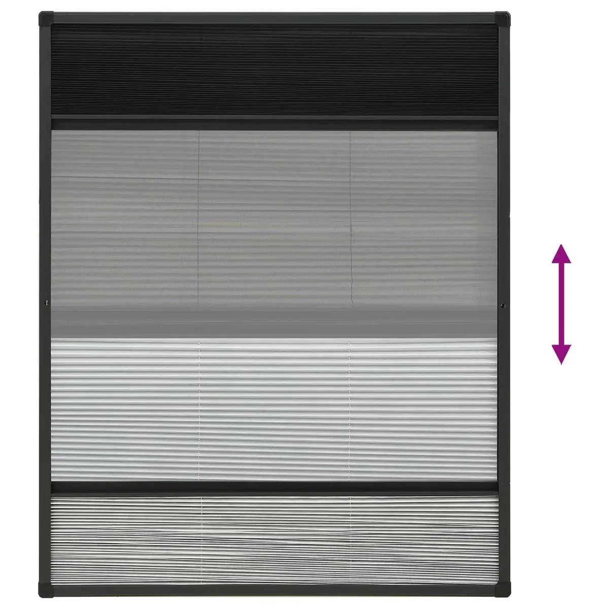 Plisse Insect Screen Window 80x100cm for Home Use
