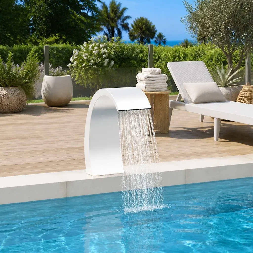 Pool Fountain Water Feature Stainless Steel 22 x 60 x 70 cm Silver Outdoor Decor