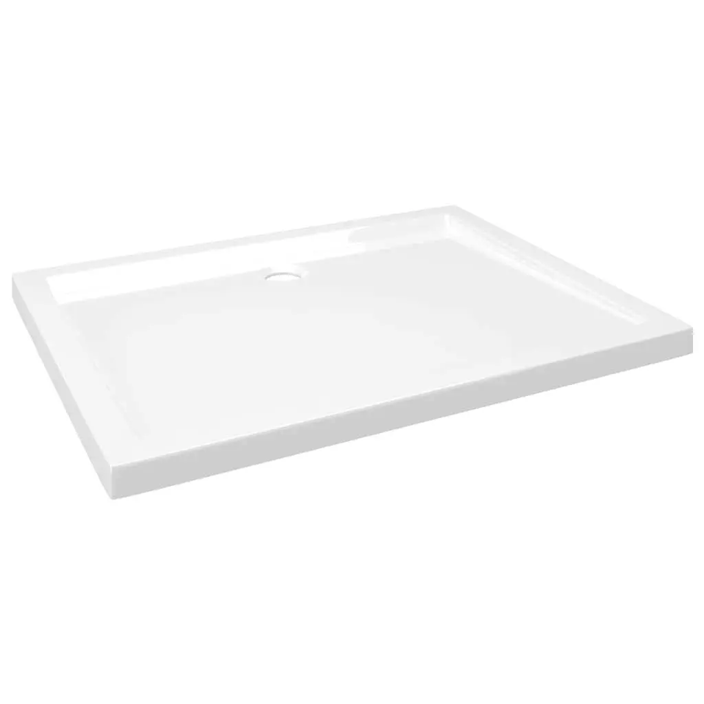 Shower Base Tray Rectangular ABS Fibreglass Reinforced 70x90 cm White Low Threshold