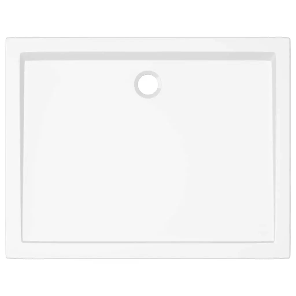 Shower Base Tray Rectangular ABS Fibreglass Reinforced 70x90 cm White Low Threshold