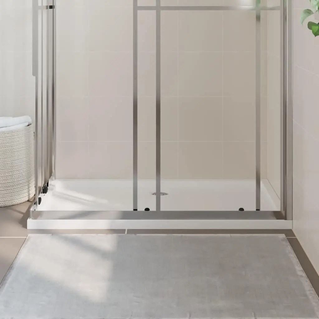 Rectangular Shower Base Tray ABS Fibreglass Reinforced 70x120 cm White Low Threshold Modern Bathroom