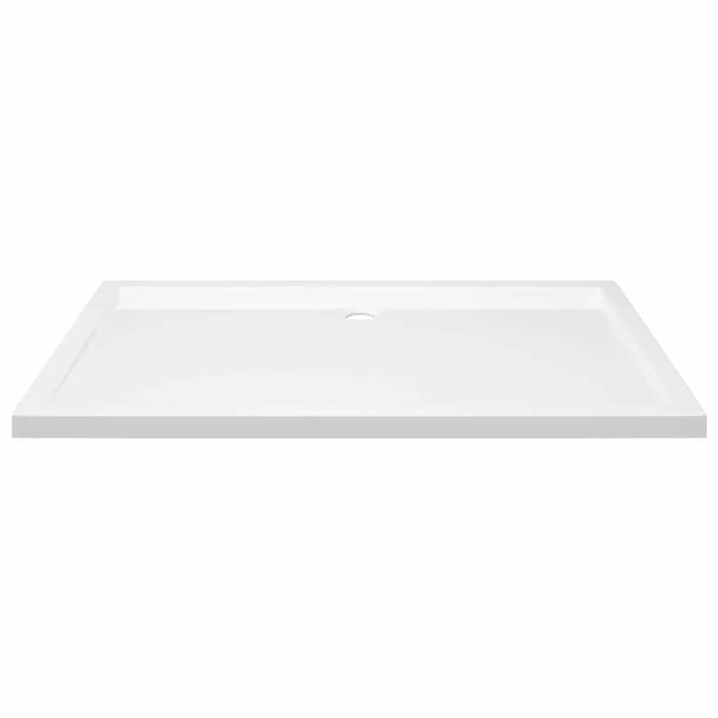 Rectangular Shower Base Tray ABS Fibreglass Reinforced 70x120 cm White Low Threshold Modern Bathroom