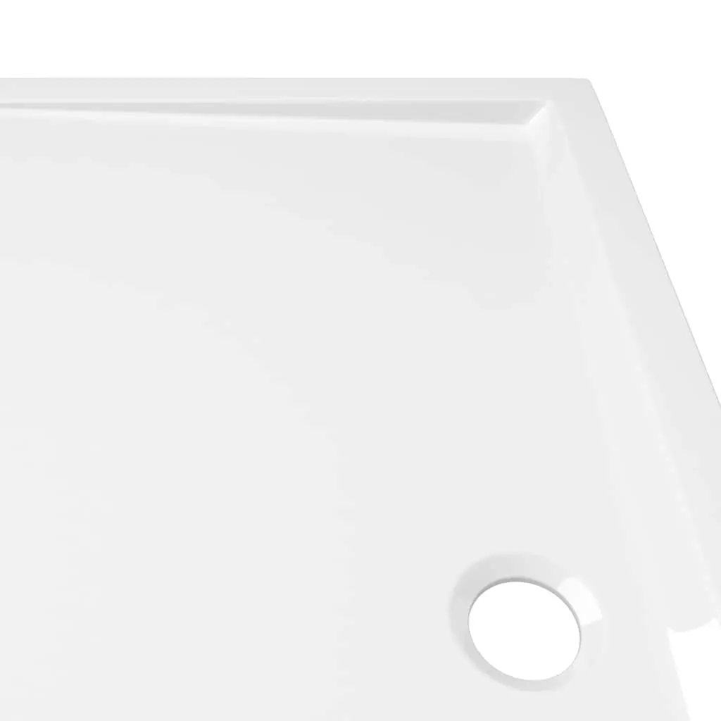 Rectangular Shower Base Tray ABS Fibreglass Reinforced 70x120 cm White Low Threshold Modern Bathroom