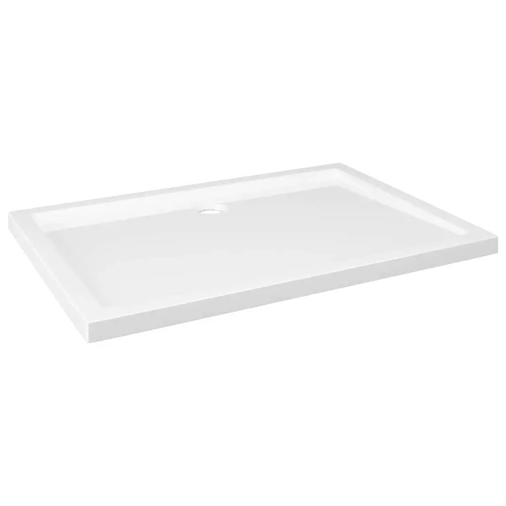 Shower Base Tray Low Threshold Fibreglass Reinforced 70x100 cm White