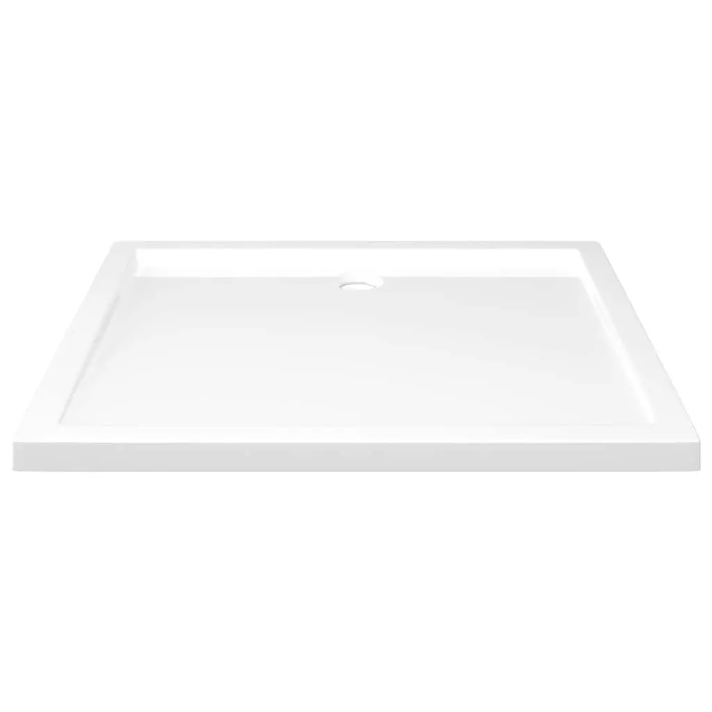 Rectangular Shower Base Tray High Gloss ABS 80x90 cm White Low Threshold Modern Bathroom
