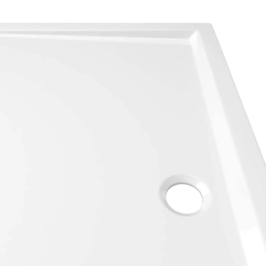Rectangular Shower Base Tray High Gloss ABS 80x90 cm White Low Threshold Modern Bathroom