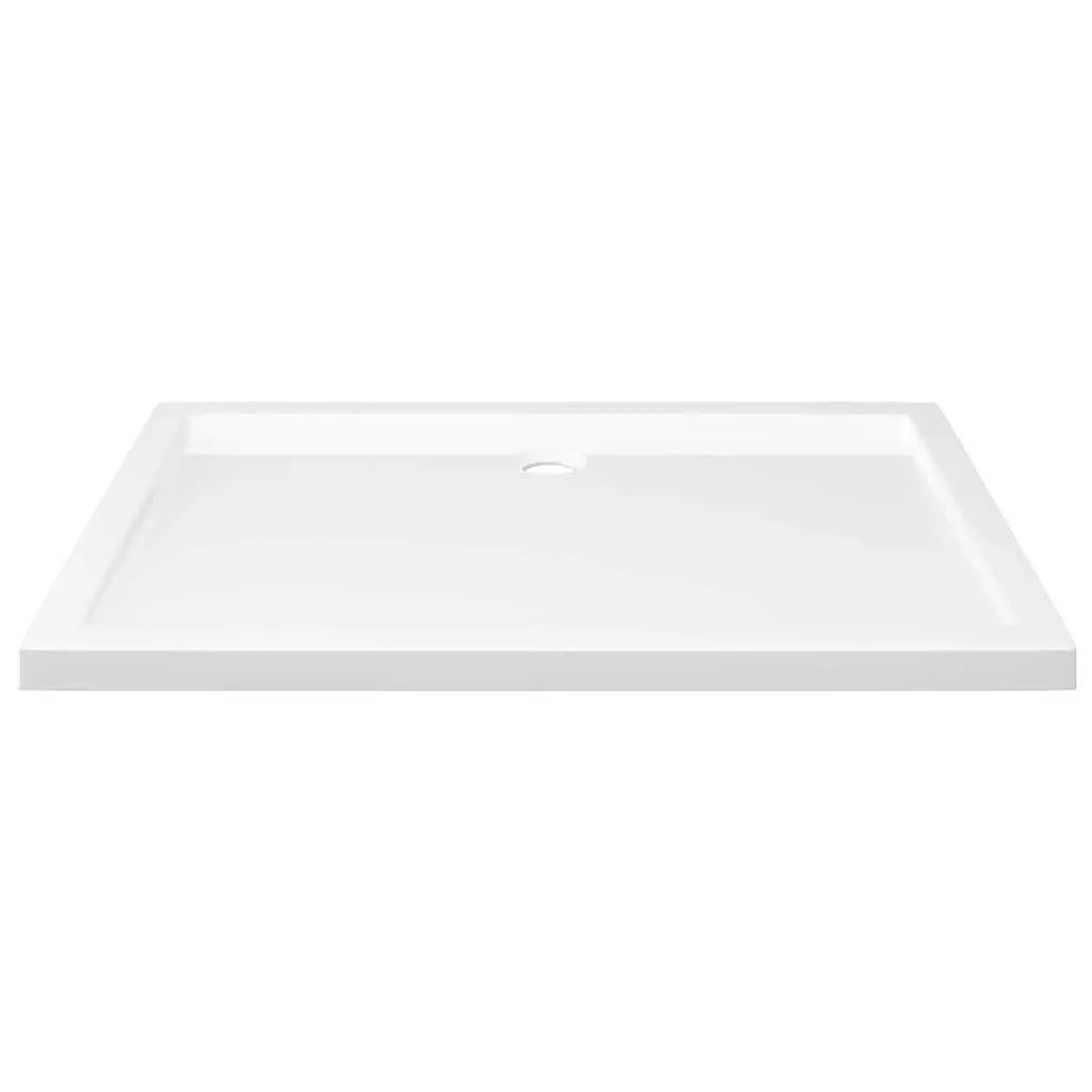 Rectangular Shower Base Tray ABS Fibreglass Reinforced 80x110 cm White Low Threshold Modern Bathroom