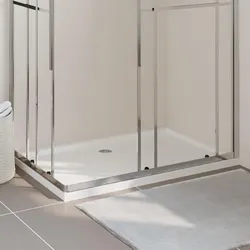 Functional White Shower Base Tray 80x120 cm with Low Entry