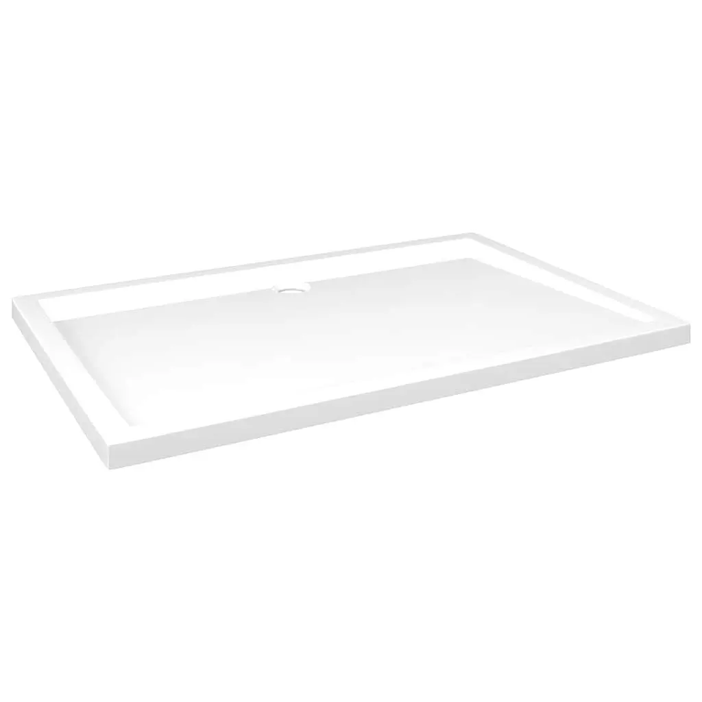 White Shower Base Tray 80x120 cm with Low Entry