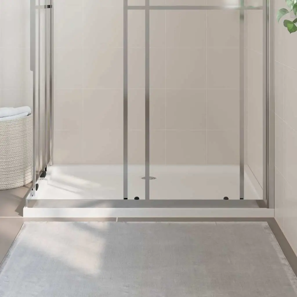 White Shower Base Tray 80x120 cm with Low Entry