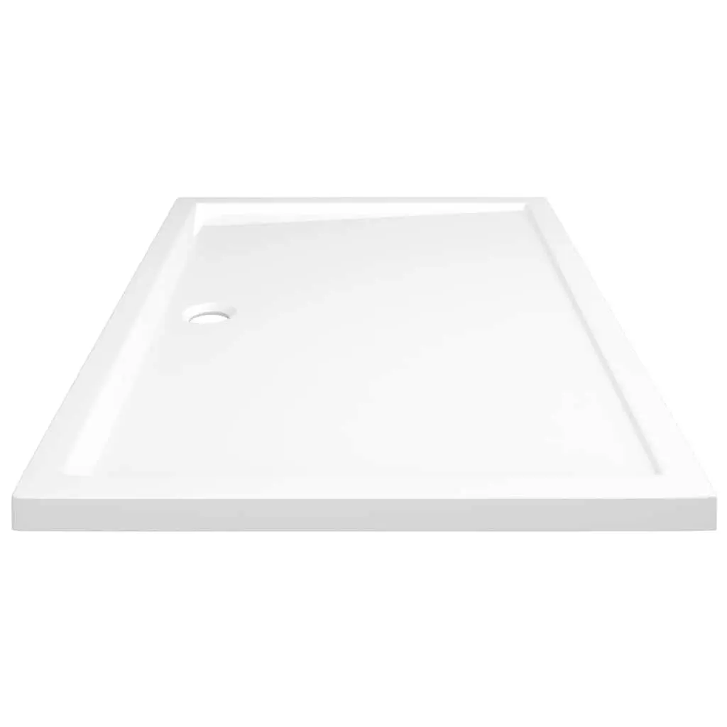 White Shower Base Tray 80x120 cm with Low Entry