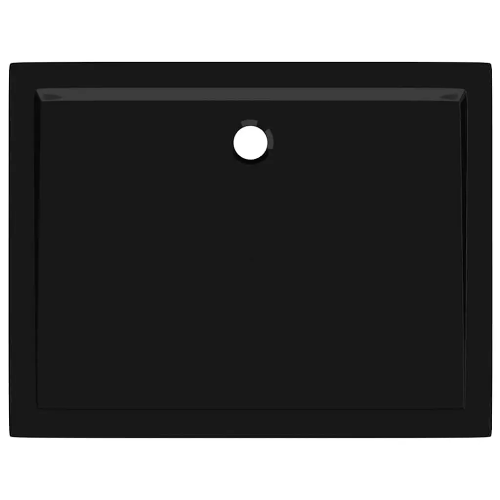 Shower Base Tray ABS Fibreglass Reinforced 70x90 cm Black Low Threshold Modern