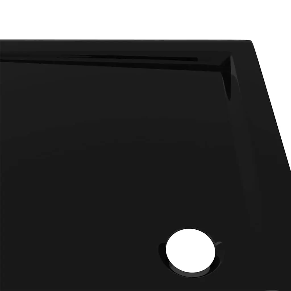 Shower Base Tray ABS Fibreglass Reinforced 70x90 cm Black Low Threshold Modern