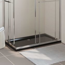 Perfect Fit Shower Base Tray for Easy Access, Black 70x120 cm
