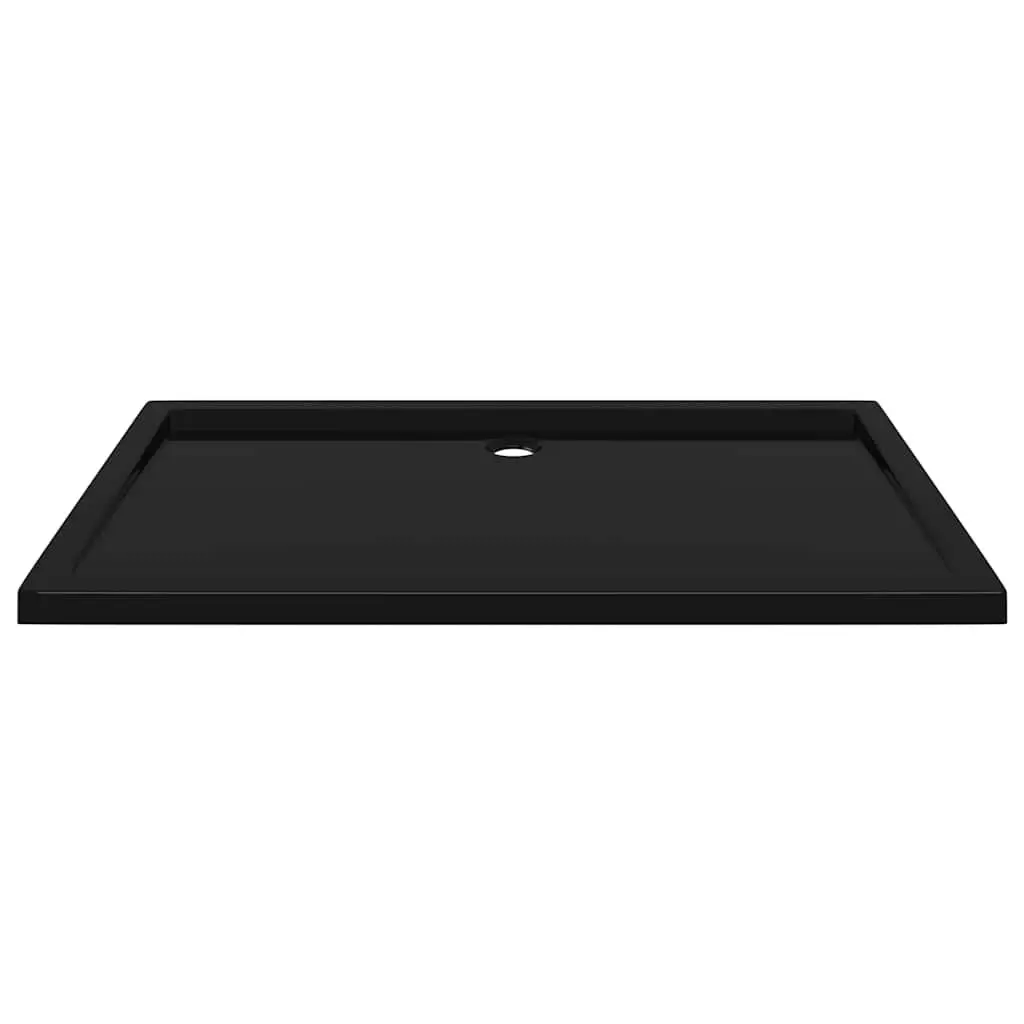 Shower Base Tray ABS Low Threshold Rectangular 70x120 cm Black
