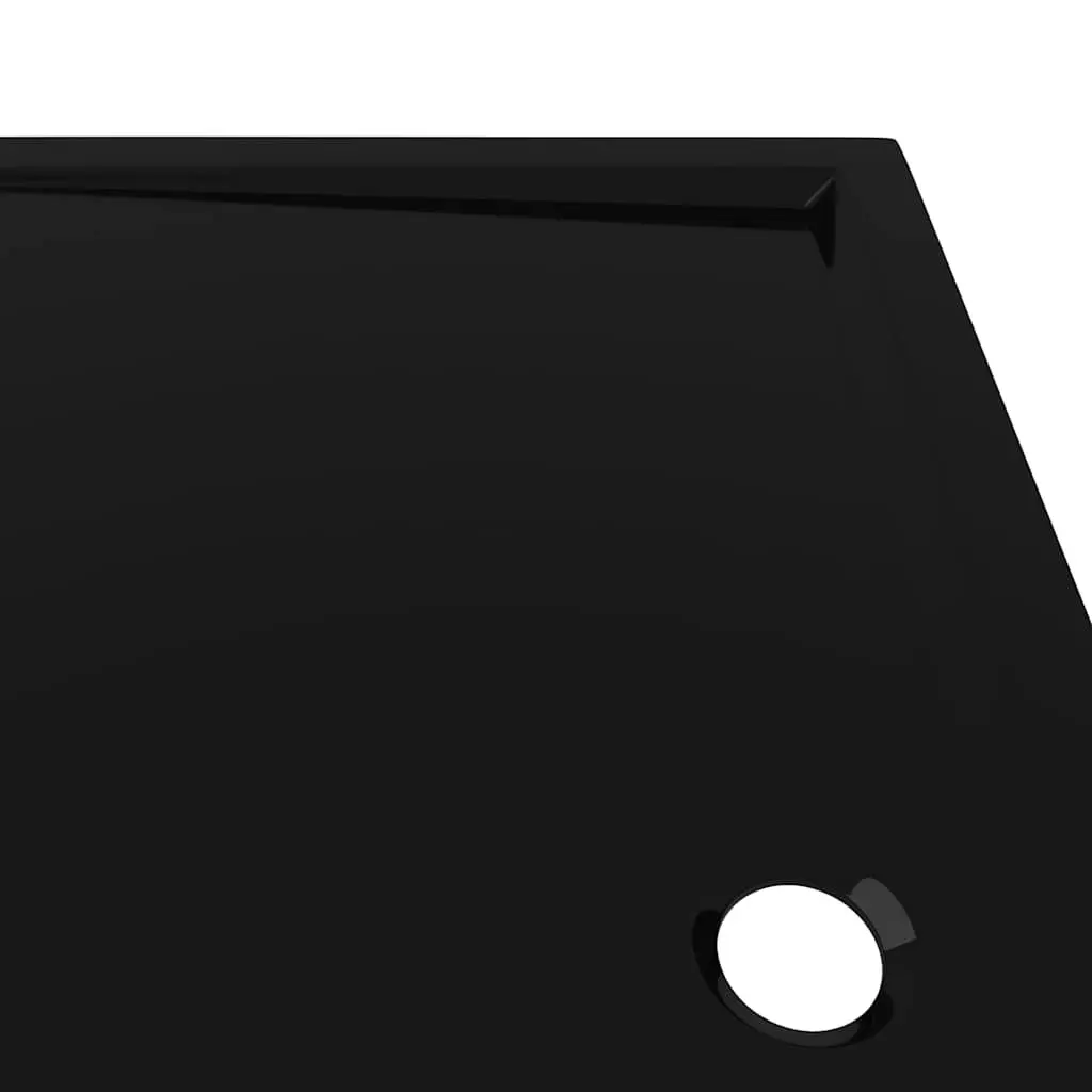 Shower Base Tray ABS Low Threshold Rectangular 70x120 cm Black