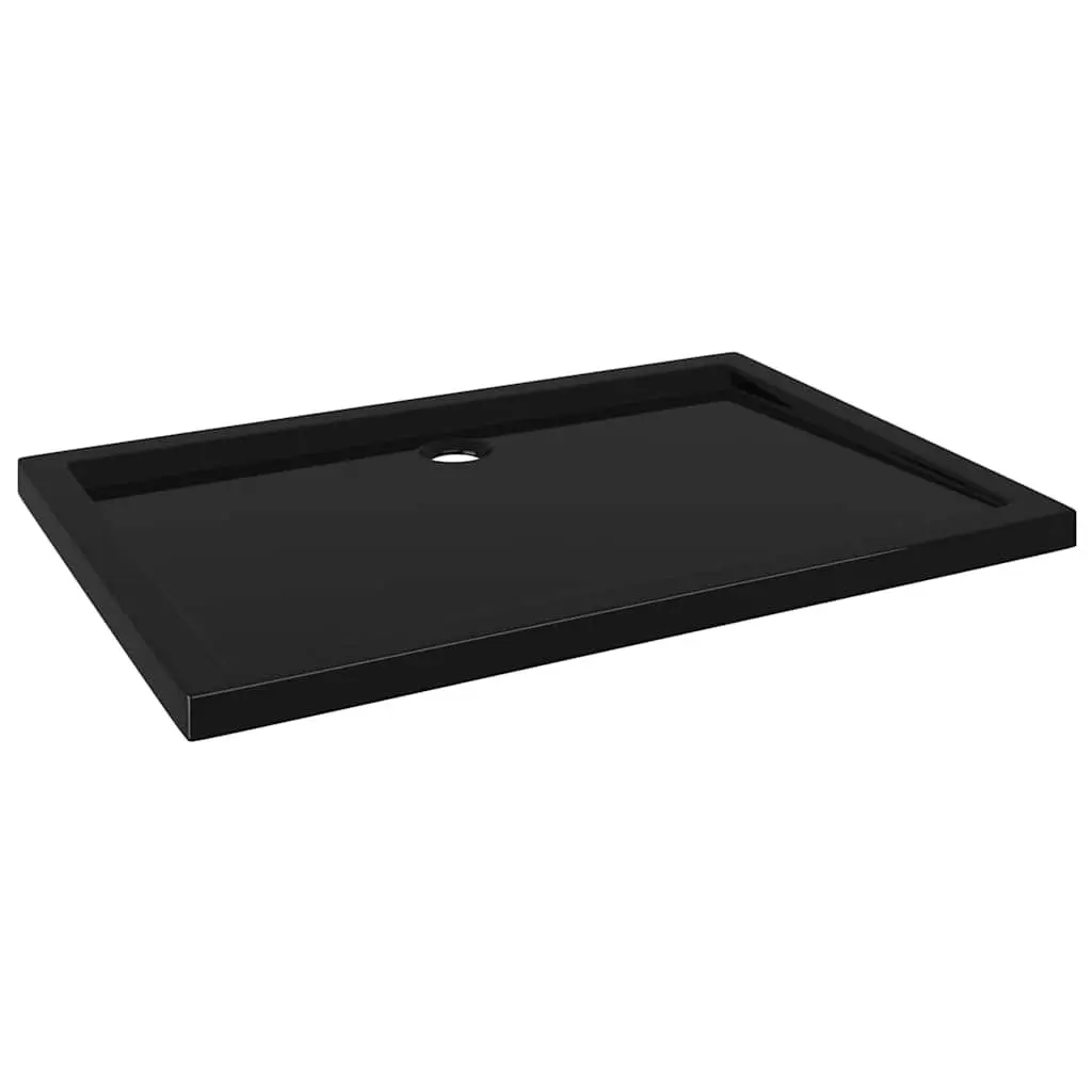 Shower Base Tray ABS Fibreglass Reinforced 70x100 cm Black Low Threshold Modern