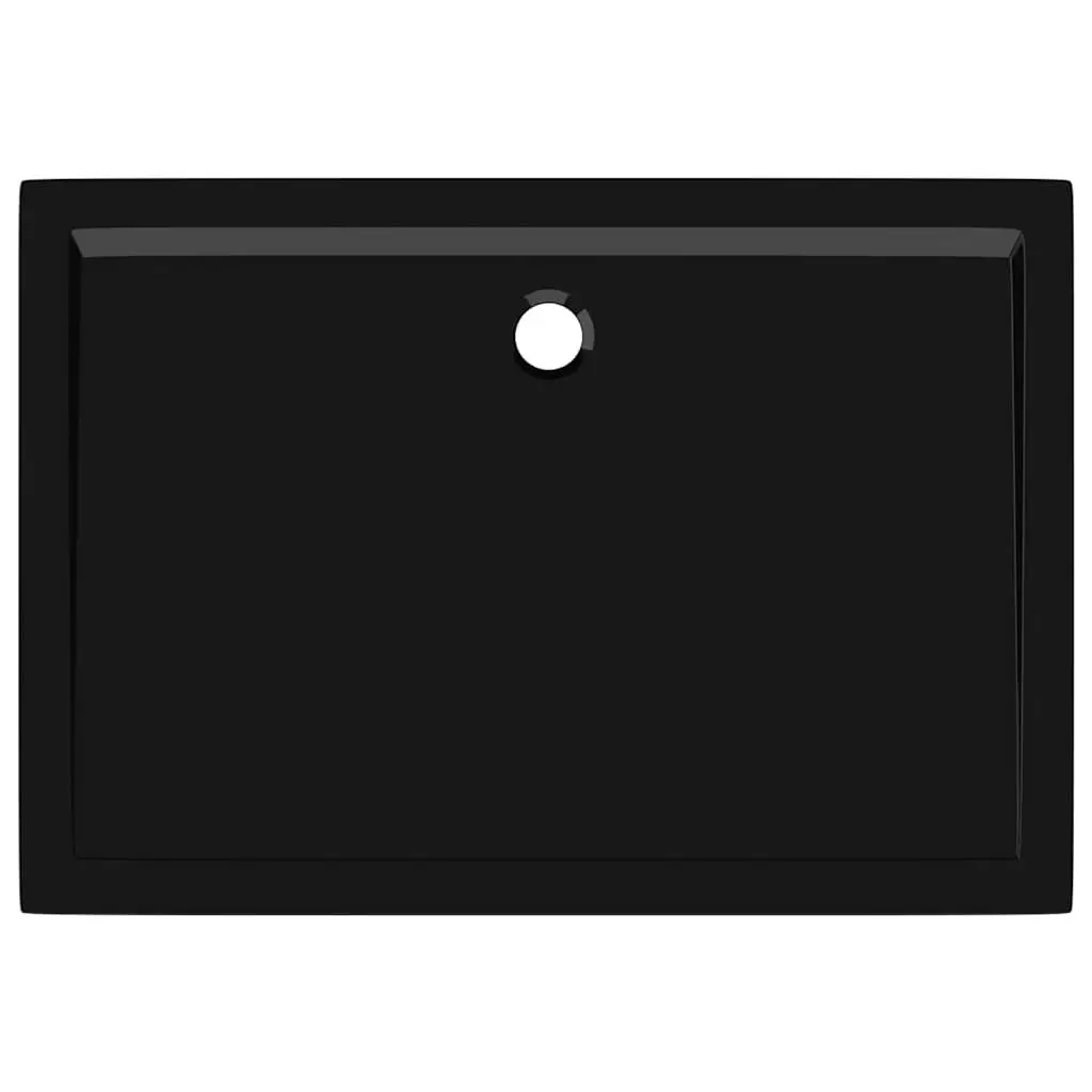 Shower Base Tray ABS Fibreglass Reinforced 70x100 cm Black Low Threshold Modern