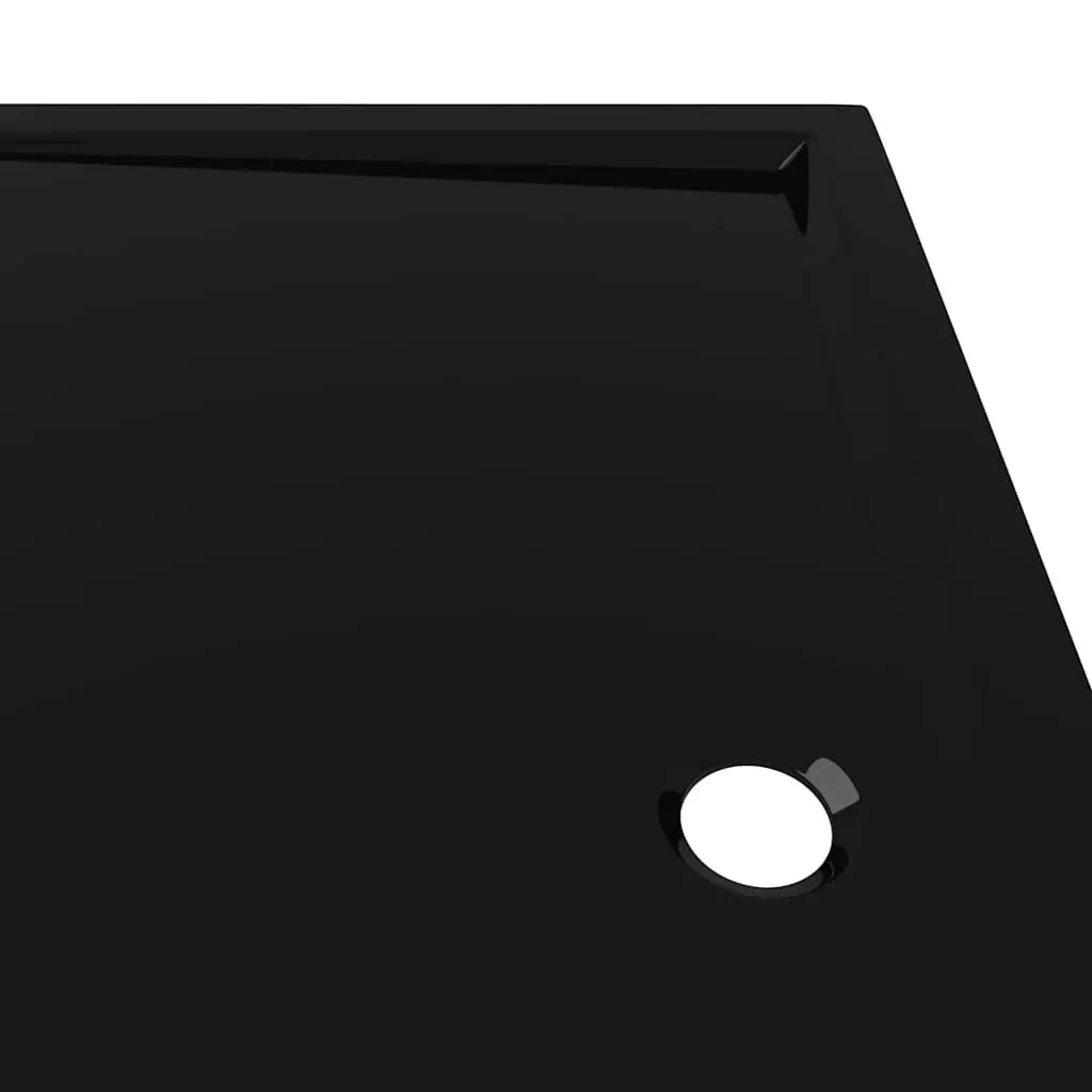 Shower Base Tray Fibreglass Reinforced 80x90 cm Black Low Threshold Modern