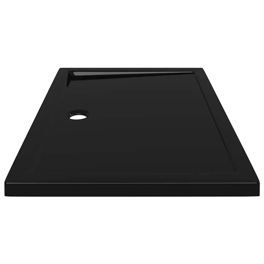 Shower Base Tray ABS Fibreglass Reinforced 80x110 cm Black Low Threshold Modern Bathroom