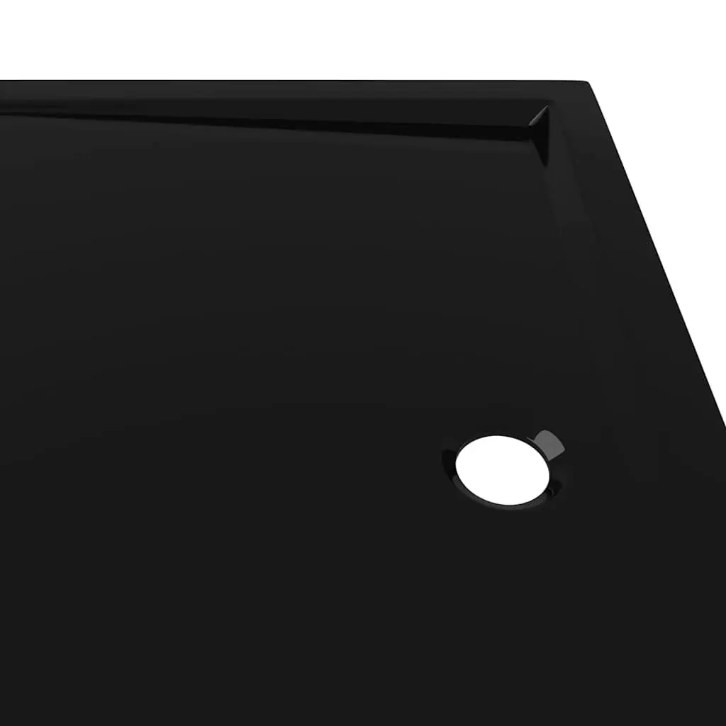 Shower Base Tray ABS Fibreglass Reinforced 80x110 cm Black Low Threshold Modern Bathroom