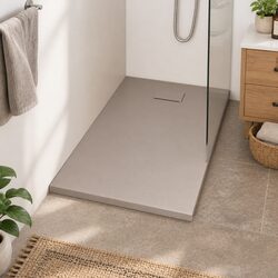 Practical Brown Low Profile Shower Tray for Home Use 120x70 cm