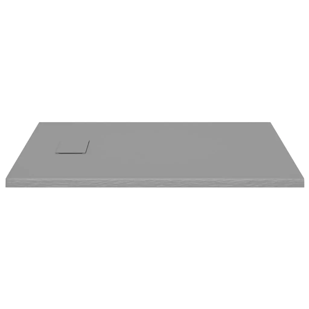 Shower Base Tray Grey 100x80 cm Low Profile Bathroom Skid Resistant Slate Stone