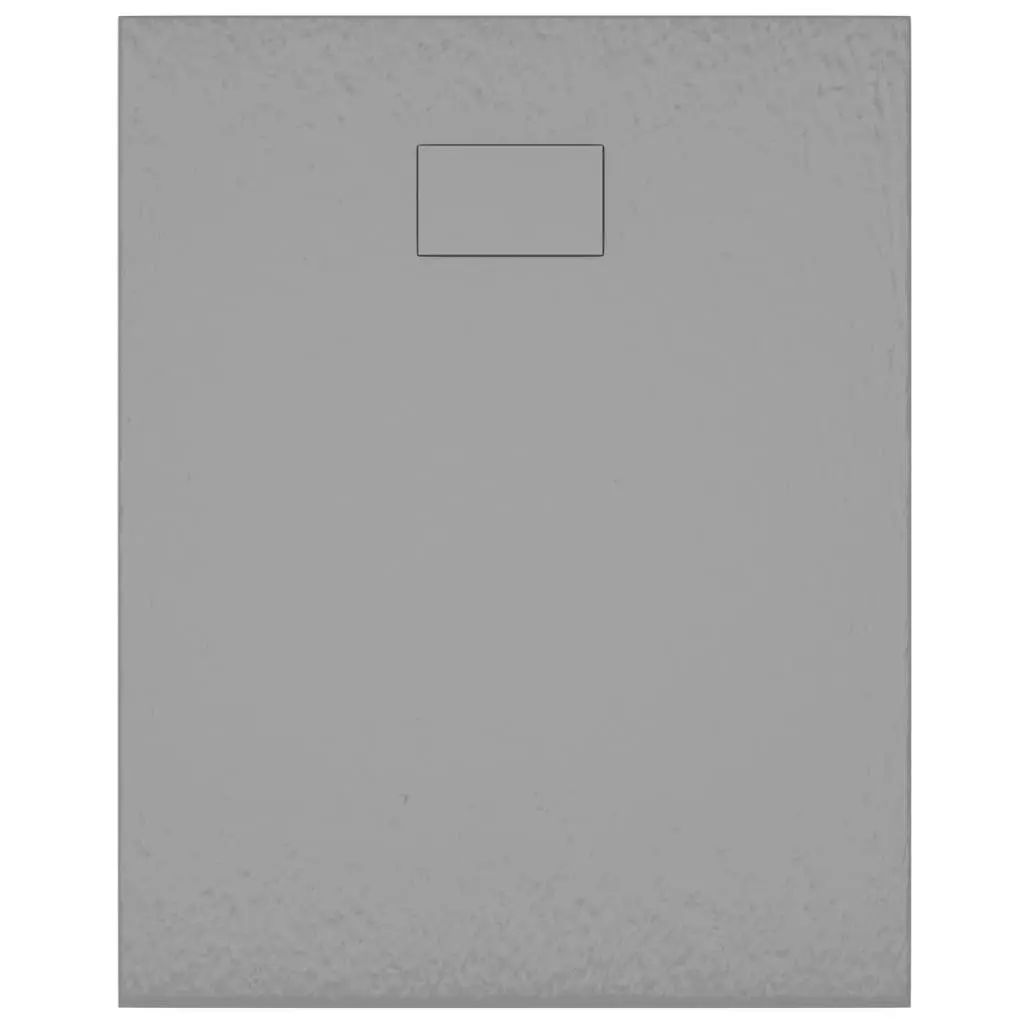 Shower Base Tray Grey 100x80 cm Low Profile Bathroom Skid Resistant Slate Stone