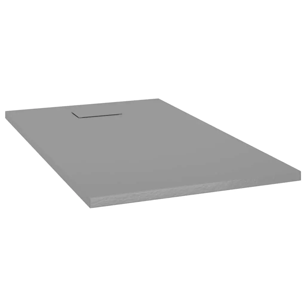 Shower Base Tray Grey 120x70 cm Low Profile Bathroom Fixture Skid Resistant