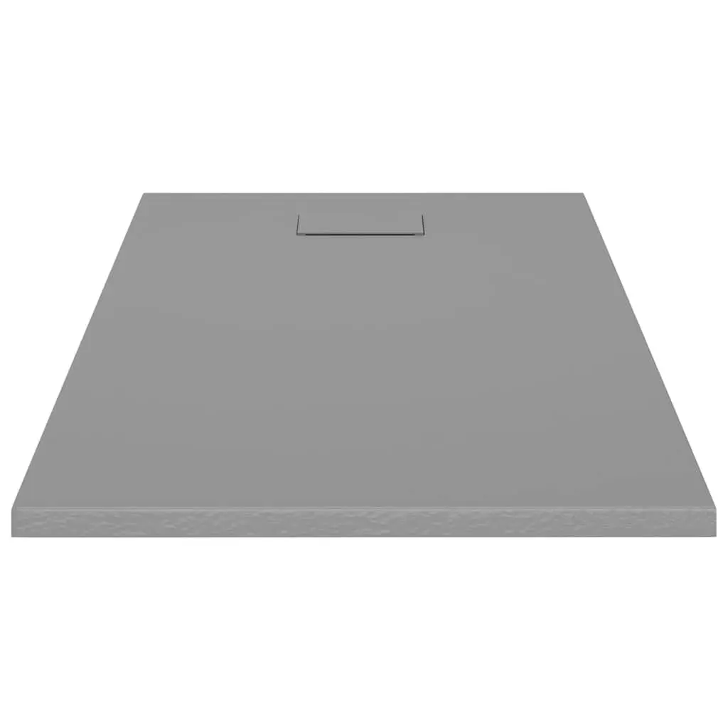 Shower Base Tray Grey 120x70 cm Low Profile Bathroom Fixture Skid Resistant