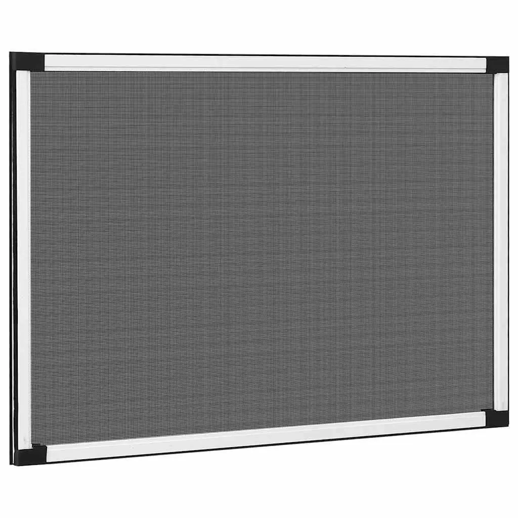 Window Insect Screen Aluminium Adjustable 75-143cm White Fibreglass Mesh
