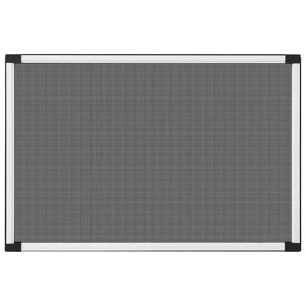 Window Insect Screen Aluminium Adjustable 75-143cm White Fibreglass Mesh
