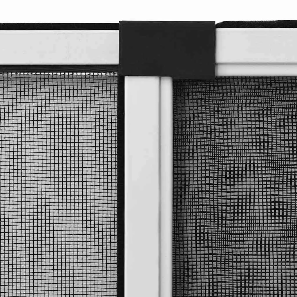 Window Insect Screen Aluminium Adjustable 75-143cm White Fibreglass Mesh