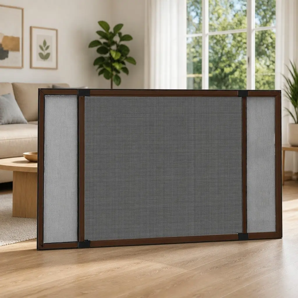 Extendable Window Insect Screen Aluminium Brown Adjustable Fibreglass Mesh