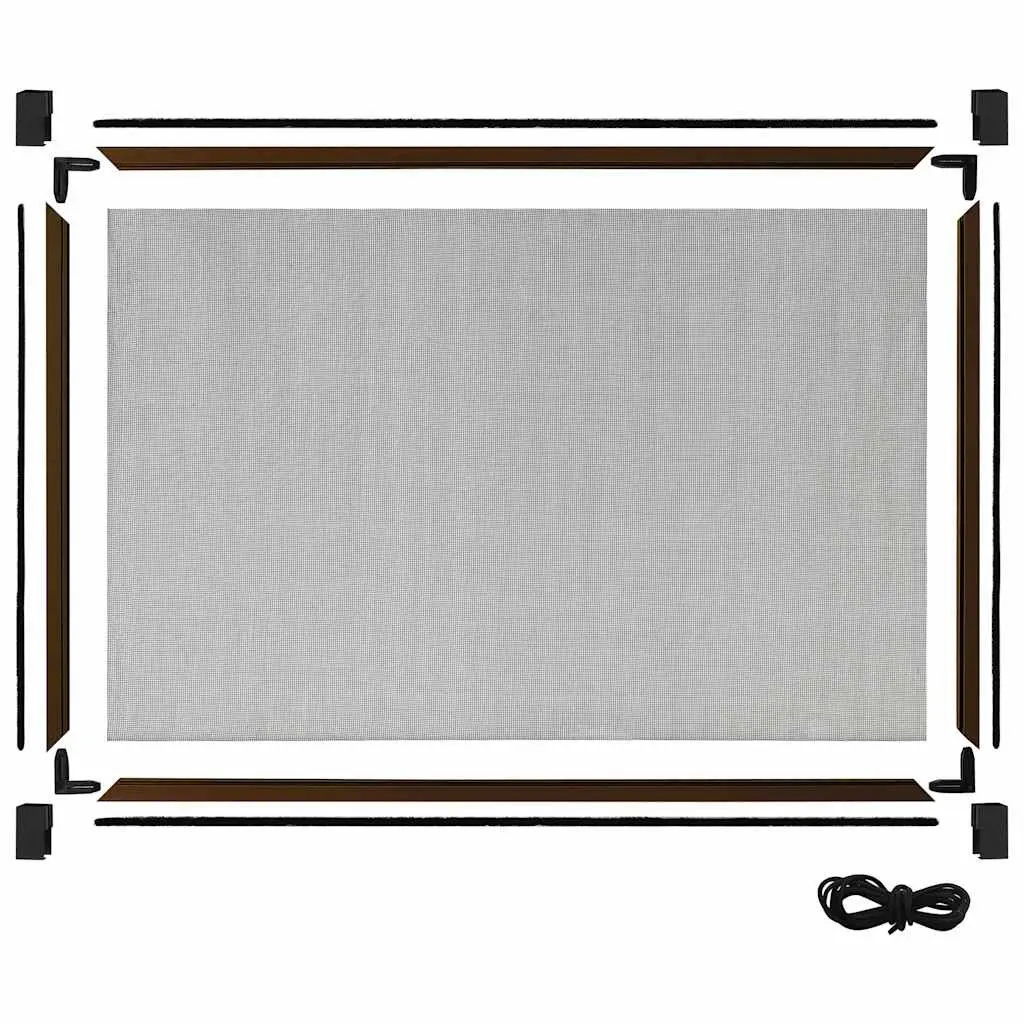 Extendable Window Insect Screen Aluminium Brown Adjustable Fibreglass Mesh