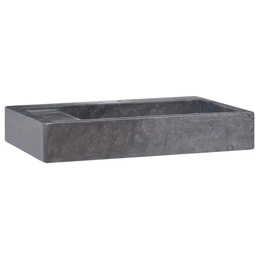 Bathroom Sink Handmade Marble Black 58x39x10 cm Modern Vessel Countertop
