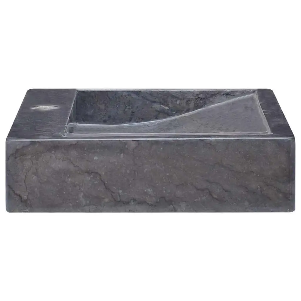 Bathroom Sink Handmade Marble Black 58x39x10 cm Modern Vessel Countertop